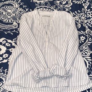 Gray and White Button Down